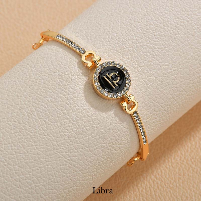 KarmaRipple's 12 Constellations of the Zodiac Rhinestone Chain Adjustable Bracelet ( p23