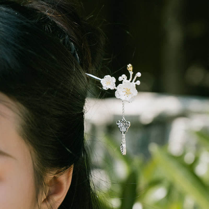 KarmaRipple's Plum Blossom Butterfly Love Freedom Tassel Hairpin p4