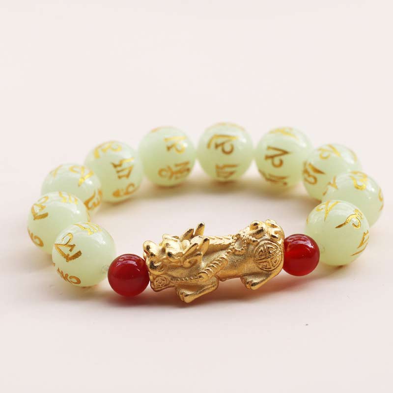 KarmaRipple's FengShui Fortunate Pixiu Glowstone Wealth Bracelet p8