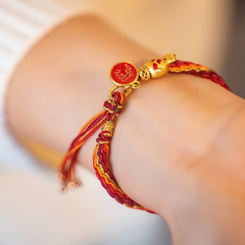 KarmaRipple's Chinese Zodiac Handmade Koi Fish String Protection Reincarnation Weave Braid Bracelet p15
