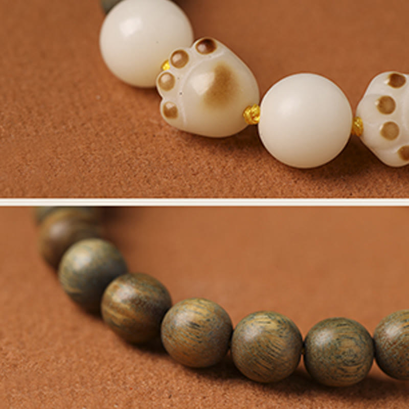 KarmaRipple's Authentic Green Sandalwood Bodhi Seed Cat Paw Claw Cure Bracelet p8