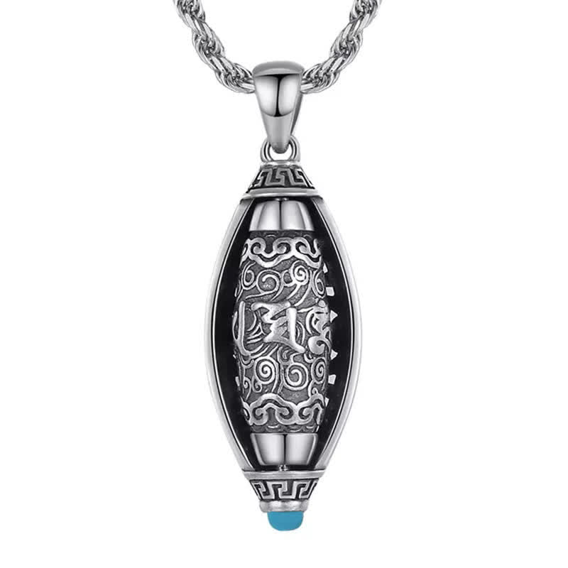 KarmaRipple's Tibet Om Mani Padme Hum Protection Pendant Rotatable Necklace p8