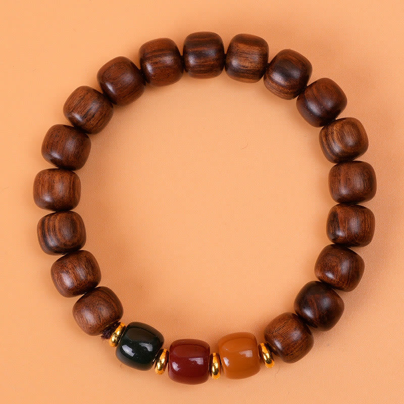 KarmaRipple's Ebony Wood Rosewood Peace Balance Bracelet p13