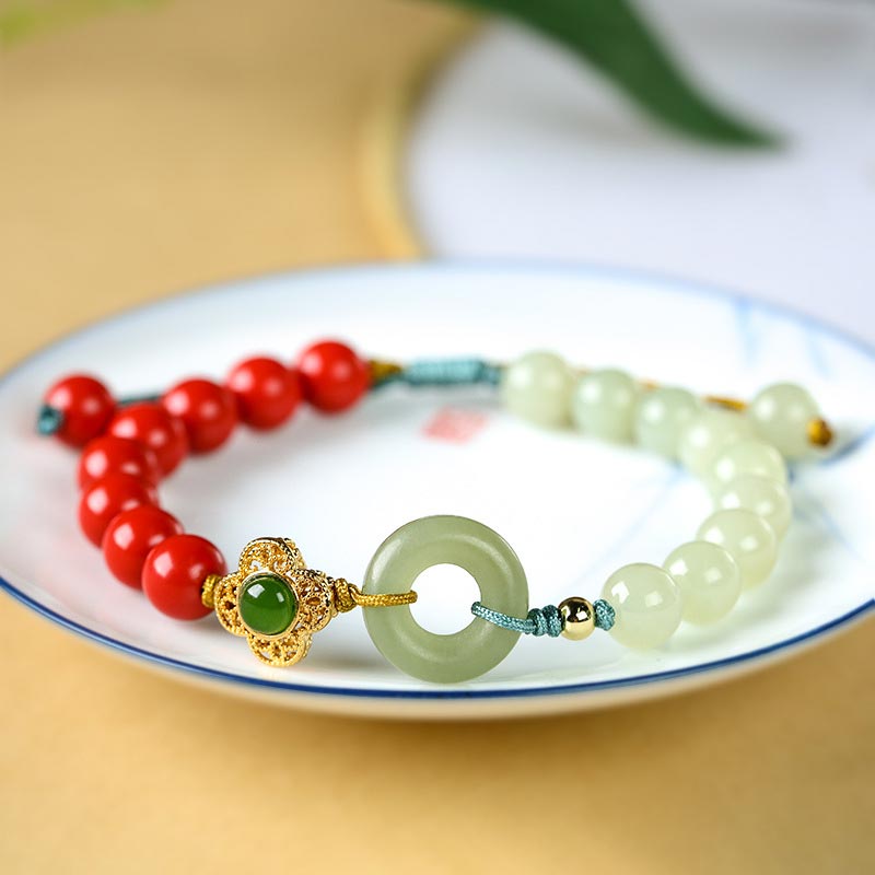 KarmaRipple's Authentic Cinnabar Jade Blessing Bracelet p2
