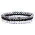 Picasso Jasper&Black Glass Beads&White Turquoise(Wrist Circumference 15-19cm)