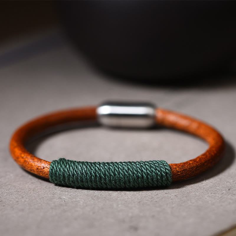KarmaRipple's Tibetan Leather Handmade Five Elements Fortune Braid String Buckle Bracelet p7