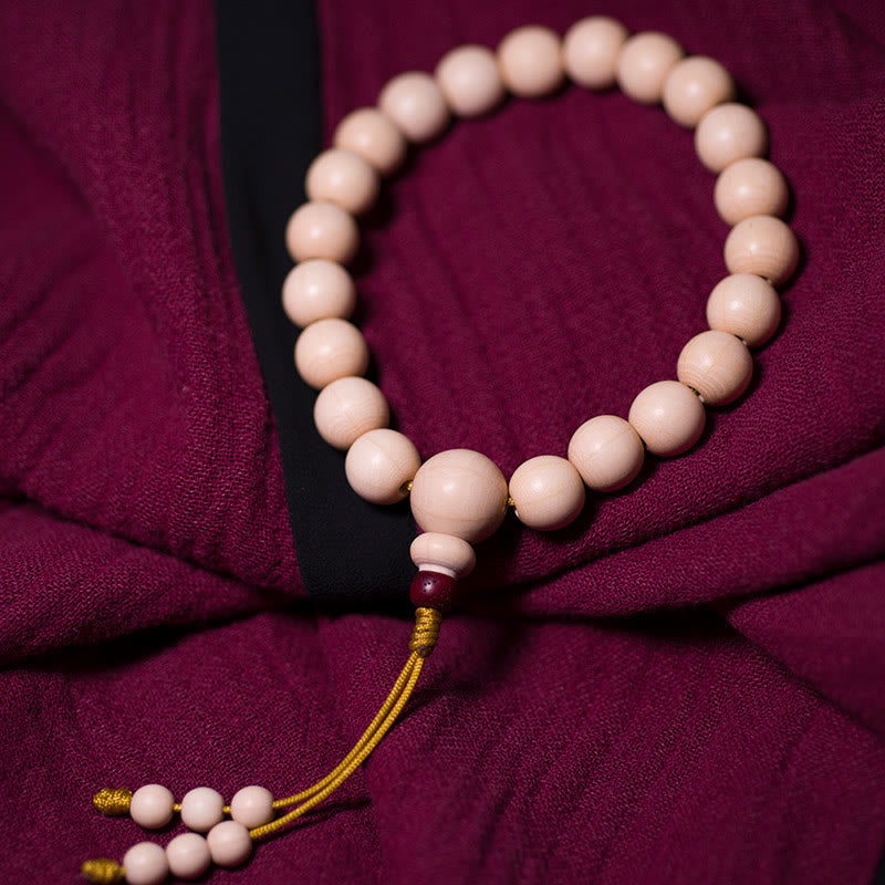 KarmaRipple's Authentic Abelia Biflora Wood Blessing Wrist Mala p5