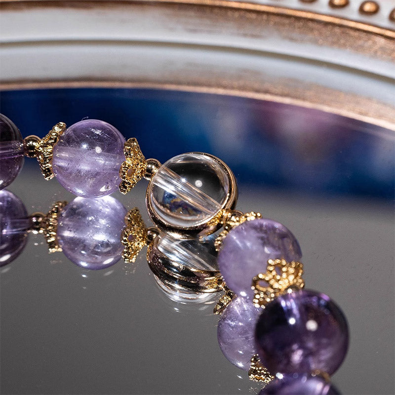 KarmaRipple's Authentic Amethyst Inner Peace Balancing Star Talisman Bracelet p5