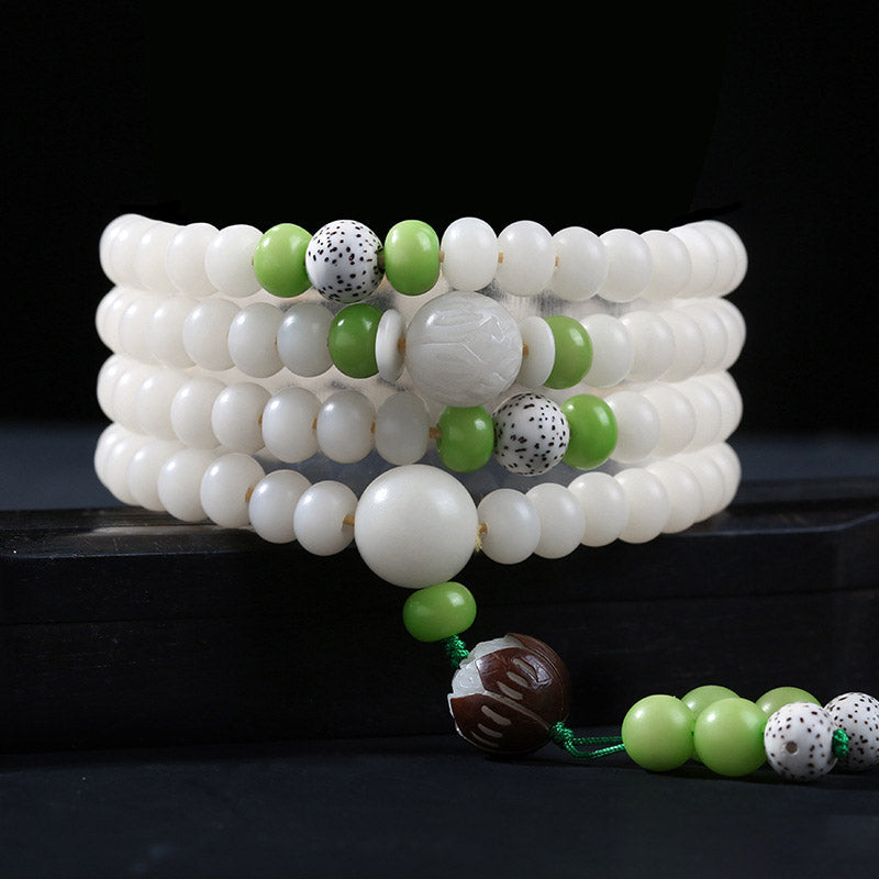 KarmaRipple's Bodhi Seed Bead Lotus Blessing Talisman Bracelet p7