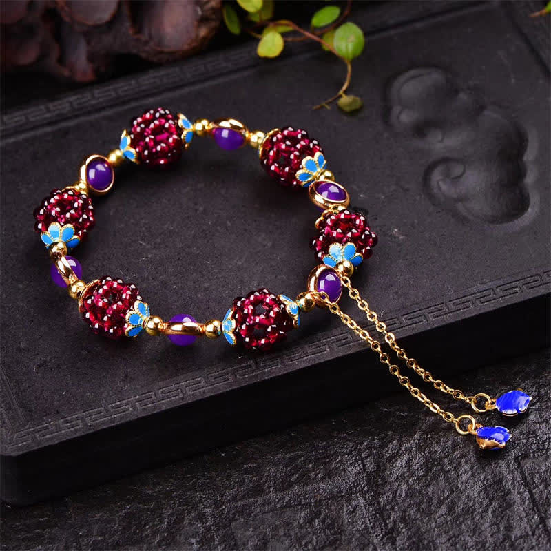 KarmaRipple's Tibetan Garnet Calm Bracelet p4