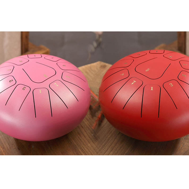 KarmaRipple's Steel Tongue Drum Sound Balancing Mindfulness Meditation Yoga Drum Kit 11 Note 8 Inch p24