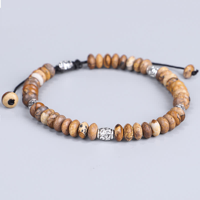 KarmaRipple's Picture Jasper Positive Beadwork String Bracelet p8