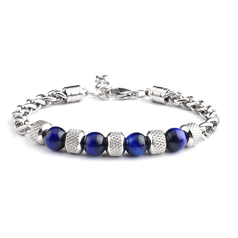 KarmaRipple's Black Onyx Tiger Eye Bead Courage Bracelet p3