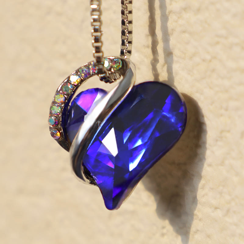 KarmaRipple's Love Heart Birthstone Balancing Energy Pendant Necklace p38