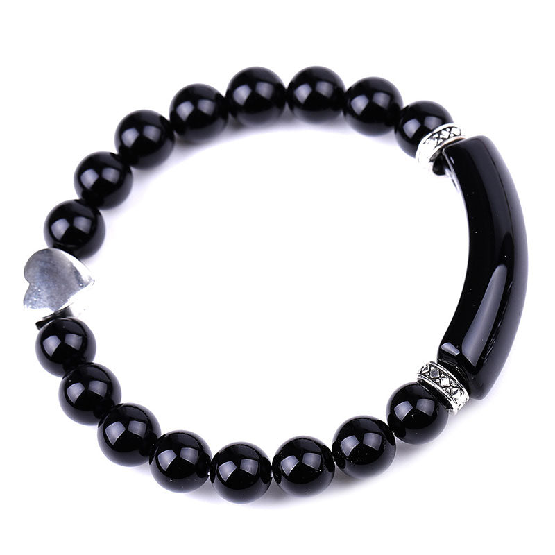 KarmaRipple's Authentic Gemstone Beadwork Unisex Heart Bracelet p4