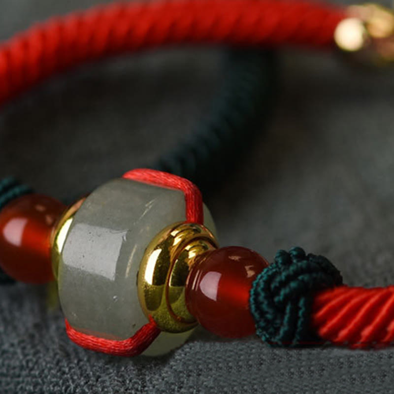 KarmaRipple's Tibetan Green Aventurine Fortune Braid String Bracelet p8