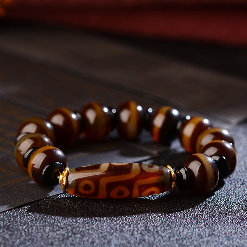 KarmaRipple's Tibetan Authentic Nine-Eye Dzi Bead Agate Wealth Blessings Bracelet p5