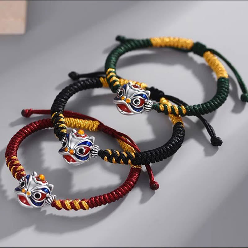 KarmaRipple's Handmade Dancing Lion Fortune Woven String Bracelet p4