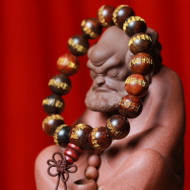 KarmaRipple's Tibetan Rosewood Heart Sutra Engraved Cure Bracelet p7
