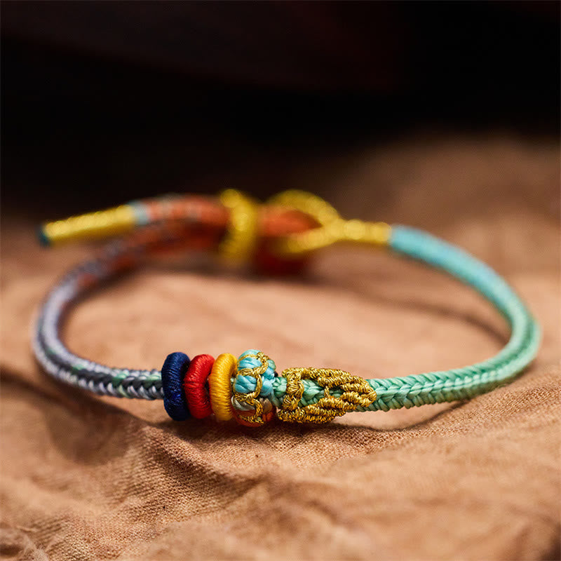 KarmaRipple's Colorful Rope Eight Thread Peace Weave Fortune Handmade Bracelet p2