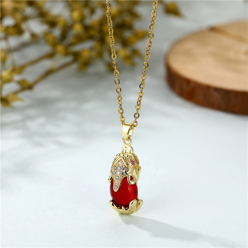 KarmaRipple's Authentic Garnet Pixiu Fortune Pendant p5
