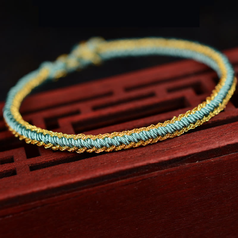 KarmaRipple's Two-Color Rope Handcrafted Eight Thread Peace Weave Bracelet p11