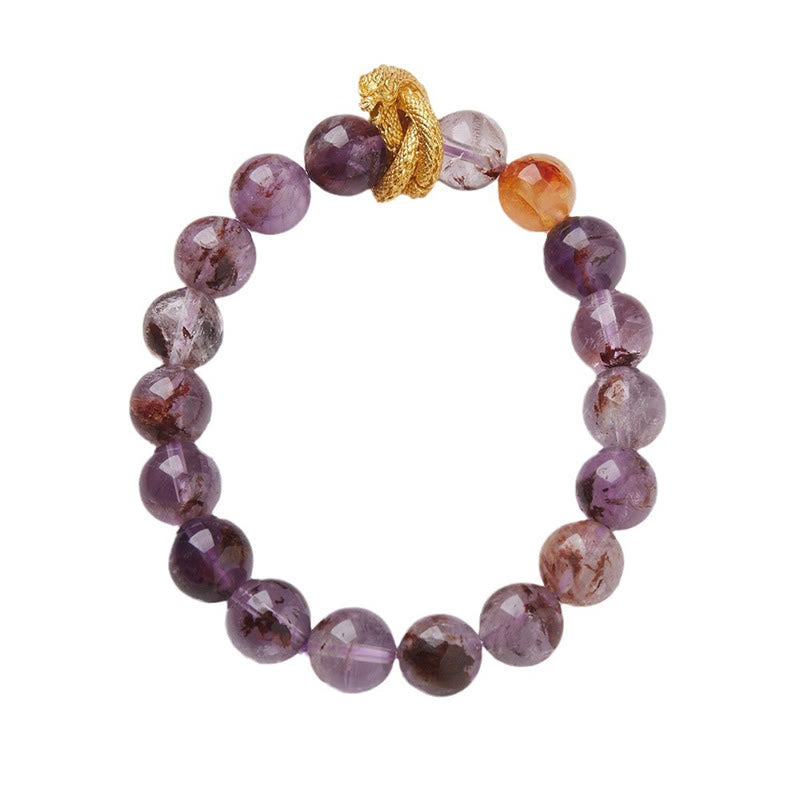 KarmaRipple's Purple Phantom Bronze Gold-plated Dragon Wisdom Bracelet p11