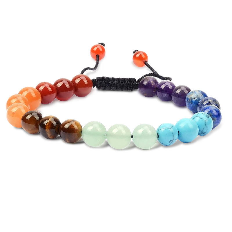 KarmaRipple's Authentic Balancing Power Gemstone Gemstone Beadwork Unisex Adjustable Macrame Bracelet p23