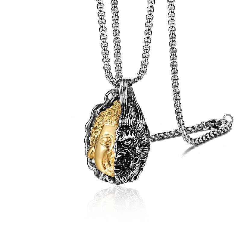 KarmaRipple's Half Buddha Half Devil Powerful Pendant p5