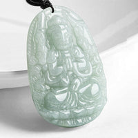 KarmaRipple's Chinese Zodiac Natal Buddha Jade Wealth Prosperity Pendant Necklace