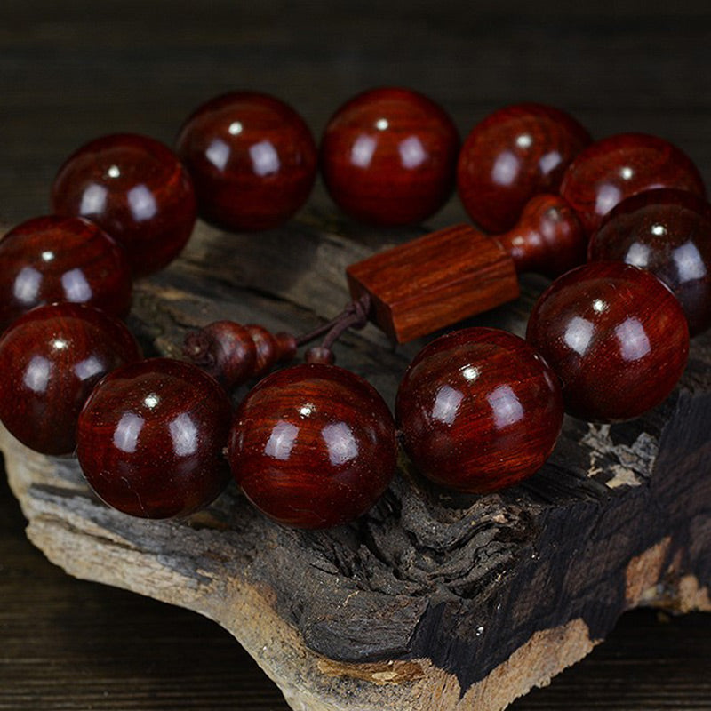 KarmaRipple's Tibetan Small Leaf Red Sandalwood Relaxation Bracelet p3