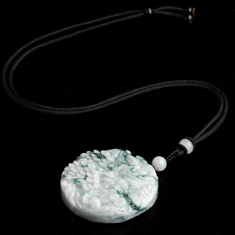 KarmaRipple's Mountain Landscape Jade Abundance String Pendant p8