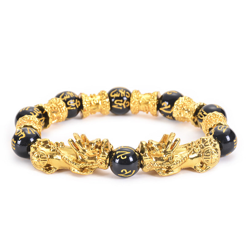 KarmaRipple's Double Pixiu Obsidian Wealth Bracelet p1
