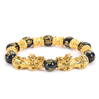 KarmaRipple's Double Pixiu Obsidian Wealth Bracelet