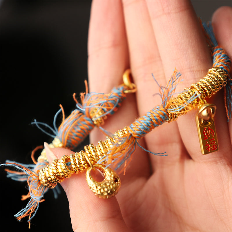 KarmaRipple's Handmade Tibetan Fortunate Fortune Multicolored Rope Braid Bracelet p3