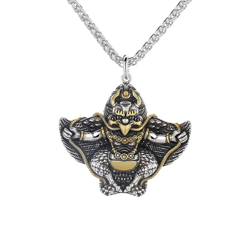 KarmaRipple's Tibet Garuda Bird Bronze Protection Pendant Necklace p4