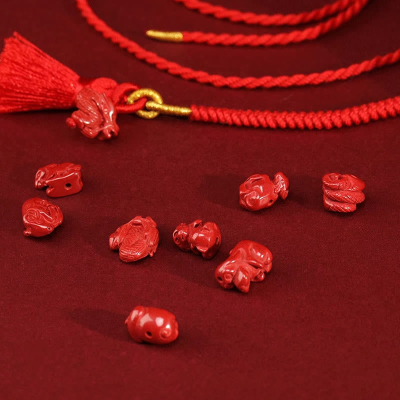 KarmaRipple's Authentic Cinnabar Dragon Blessing Red String Belly Chain p4