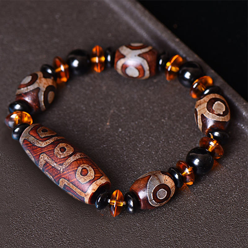 KarmaRipple's Tibetan Retro Authentic Nine-Eye Dzi Bead Blessings Bracelet p2