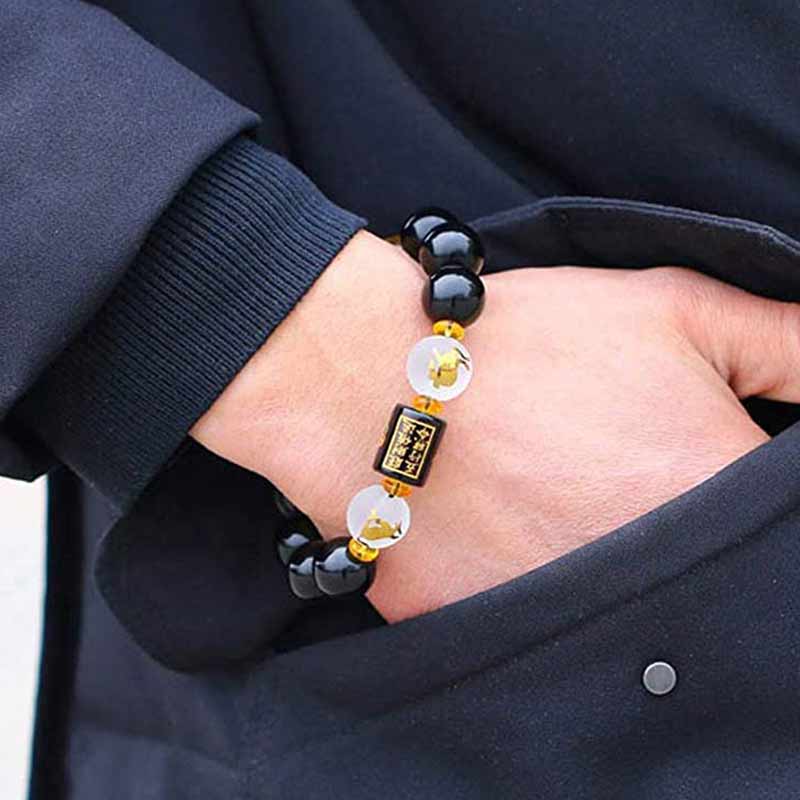 KarmaRipple's Chinese Zodiac Feng Shui Obsidian Five-Element Wealth Porsperity Bracelet p13