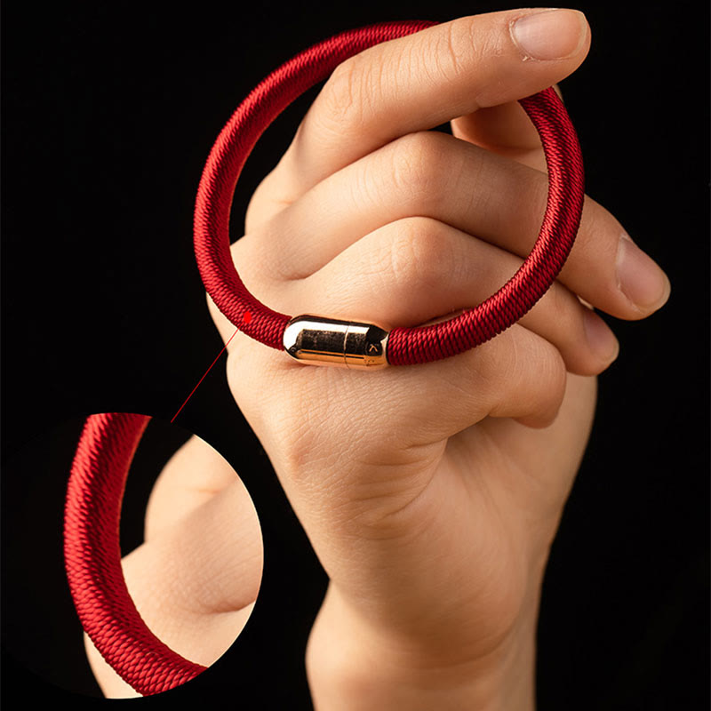 KarmaRipple's Tibetan Handmade King Kong Weave Protection Magnetic Buckle Woven Bracelet ( p19