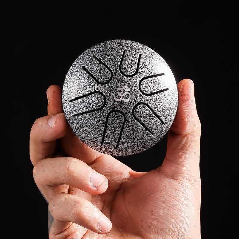 KarmaRipple's Mini Steel Tongue Drum 3 Inch Sound Balancing Drum Kit p4