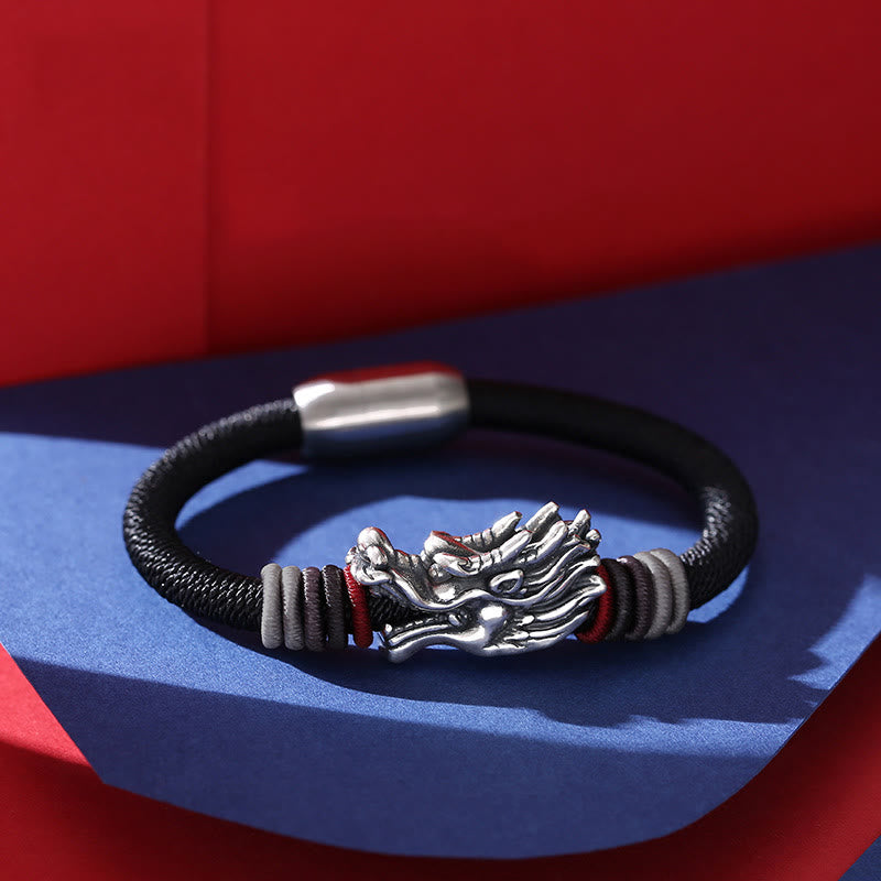 KarmaRipple's 999 Sterling Silver Dragon Fortune Handcrafted Woven Child Adult Bracelet ( p1