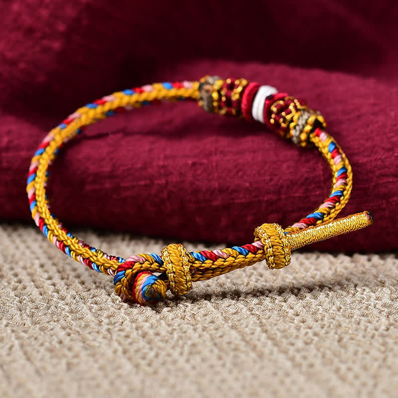 KarmaRipple's Handmade Dunhuang Color Fortune Braid String Bracelet p12