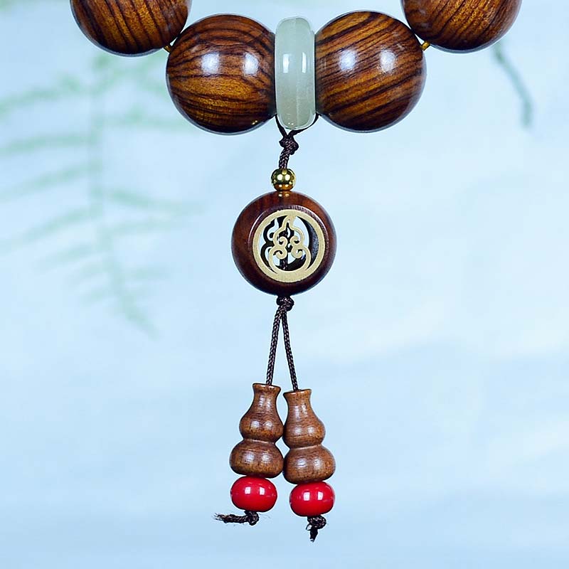 KarmaRipple's Rosewood Warmth Calm Gourd Talisman Bracelet p7