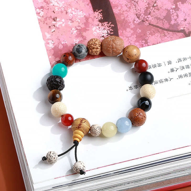 KarmaRipple's Bodhi Seed Agate Wisdom Balance Wrist Mala Bracelet p2