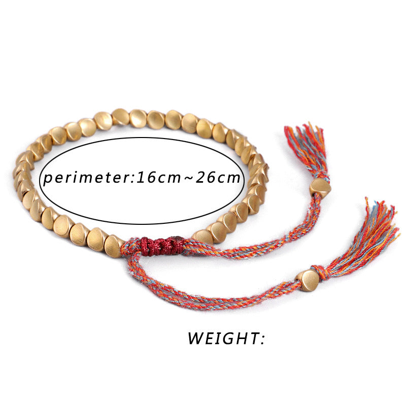 KarmaRipple's Tibetan Bronze Beadwork Balancing Fortune Bracelet p10