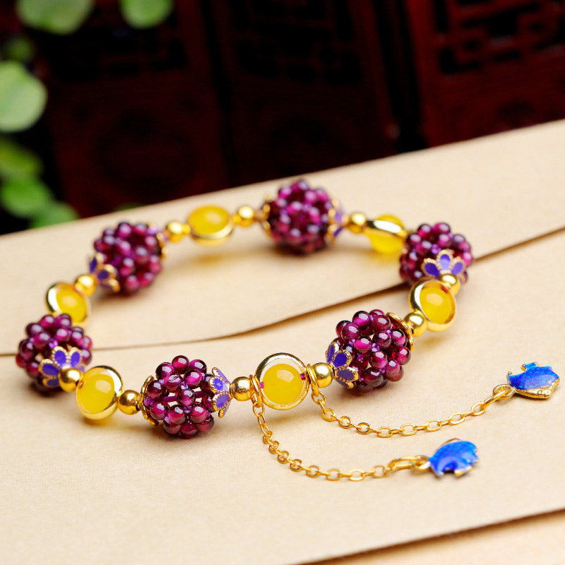 KarmaRipple's Tibetan Garnet Calm Bracelet p17
