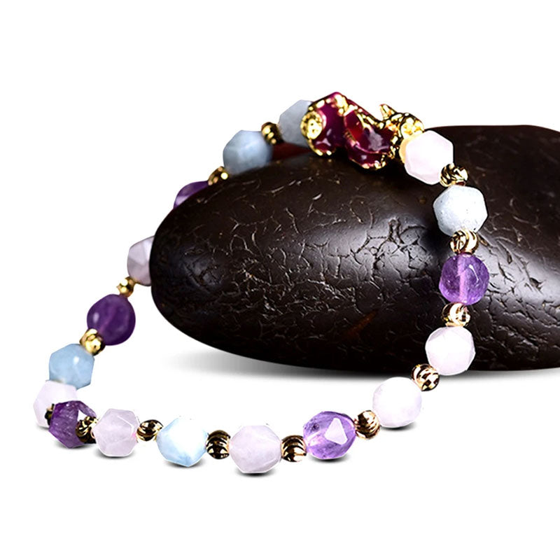 KarmaRipple's Authentic Amethyst Fortune Pixiu Talisman Bracelet p2