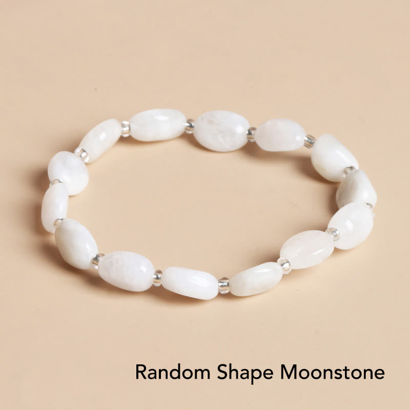KarmaRipple's Authentic Irregular Shape Stone Gemstone Meditation Balance Bracelet p54