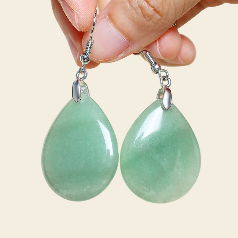 KarmaRipple's Authentic Aventurine Dangle Balancing Drop Earrings p4